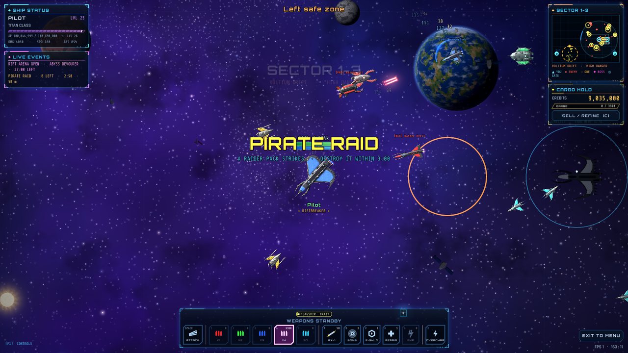 A pirate raid sector event
