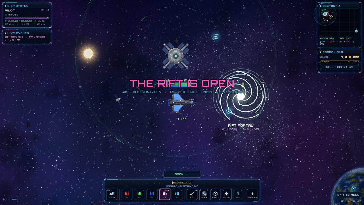 A Rift Portal next to the station